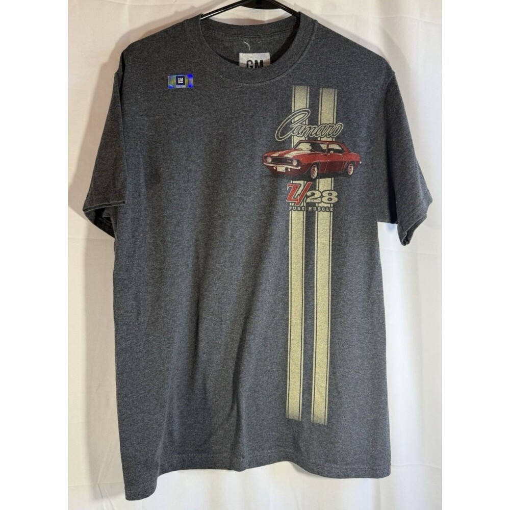 GM Official Licensed T-shirt Size Medium Z28 Camaro Muscle Car Chevy Gray EUC